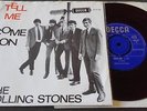THE ROLLING STONES Tell Me / Come On P/S Orig 1964 `DEBUT` Play-tested-top audio
