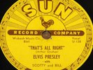 ELVIS PRESLEY THAT'S ALL RIGHT b/w BLUE MOON KENTUCKY USA SUN 78 RPM E EX GRADE
