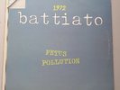 Franco Battiato - 1972 Fetus Pollution Vinyl Album LP Italy 1st Press 1979