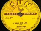 JOHNNY CASH   I WALK THE LINE b/w GET RHYTHM   USA SUN 78 RPM E EX GRADE