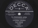 Caterina Valente & Chet Baker – 78 rpm Decca 30025: I’ll Remember April/Ev’rytim