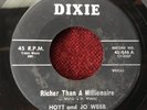 HOYT AND JO WEBB Richer Than A Millionaire DIXIE 45 Rockabilly RARE Bopper HEAR