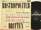 SXL 2298 ED1 Rostropovich, Britten & Debussy cello sonatas, Schumann, 5 Pieces