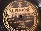 BLUES Supertone 78 RPM Floyd Griffin - Dying In The Electric Chair 9522 V++