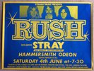 RUSH – '2112' HAMMERSMITH ODEON 4th JUNE 1977 GIANT CONCERT POSTER + FREE TICKET