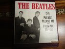 THE BEATLES PLEASE PLEASE ME ORIGINAL WHITE STRAIGHT CUT PICTURE SLEEVE 