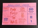 Pink Floyd Earls Court   ticket The Wall 08/08/80 no H1