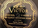 Victor 40058 Carter Family MY CLINCH MOUNTAIN HOME   78 rpm 1929  E