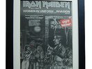 IRON MAIDEN+Women In Uniform+POSTER+AD+RARE+ORIG 1980+FRAMED+EXPRESS GLOBAL SHIP
