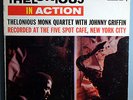 THELONIOUS MONK w/JOHNNY GRIFFIN IN ACTION  RARE ORIG '58 RIVERSIDE MONO LP DG