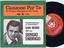 SERGIO ENDRIGO Canzone Per Te Swedish 45PS 1968. San Remo