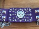 Elvis style Purple Owl Elvis Jumpsuit Belt