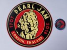 Pearl Jam - London O2 Arena Pin Badge & Sticker Rescheduled Show 17th July raven