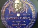 Rare 1920 NATION'S FORUM NF15 Warren G Harding AMERICANISM Spoken Word Photo 78