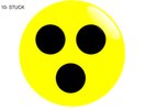 10-PACK Blindenzeichen Punkte Blind Hilfe Zeichen - Button Pin Badge  38mm Ø