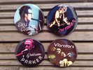 Vintage Punk Pin Badges Elvis Costello Vibrators The Tube Graham Parker