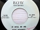 RICK BOUNTY r&r Elvis Presley like VG++ 45 IT WILL BE ME MAMA IN THE KITCHEN ctJ