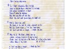 Oasis Noel Gallagher Don’t Look Back In Anger Handwritten Lyrics (UK).