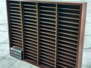 Vintage Wood Cassette Tape Holder 72 TOTAL Storage Rack Mount 19.5