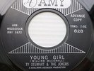 TY STEWART & the JOKERS doowop VG++ Amy PROMO 45 YOUNG GIRL b/w HERE AM I  d1574