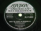 FATS DOMINO : When the saints go marching in - Original 1959 UK London 78rpm