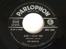 THE BEATLES (45 RPM - ITALY) QMSP 16365 - AND I LOVE HER  (TOP-RARE BLACK LABEL)