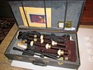 highland bagpipes in case with extras