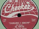 EL RAYS (aka DELLS) Darling I Know / Christine 78rpm Checker 1954 doo-wop clean