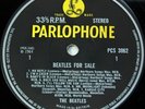 BEATLES 1969 UK Stereo Parlophone LP Beatles For Sale NO SOLD IN UK STATEMENT EX