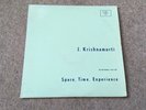J. KRISHNAMURTI Space Time Experience LP RARE VINYL Spoken Word Psych Prog 1965