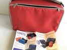 CASE LOGIC 60 Cassette Tape Holder Two-Sided Red & Gray Nylon Carrying Case