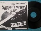SEX PISTOLS ANARCHY IN THE UK (BLANK  LABELS) FRENCH ORIGINAL 1977 ( NO PRINT)