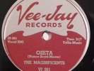 doo wop 78 RPM THE MAGNIFICENTS Ozeta VEE JAY HEAR E Don't Leave Me