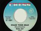 Northern Soul 45 - Barbara Carr - Shake Your Head - Chess VG+ single-sided promo