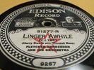 HARRY OWENS EDISON DD 78 RPM RECORD 51277 LINGER AWHILE