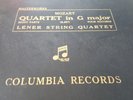 MOZART QUARTET IN G MAJOR LENER STRING QUARTET COLUMBIA LX24-LX27