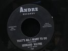 Leonard Wayne-That's All I Want To Do-Andre 701-RARE POPCORN SOUL