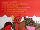 WEEN - 2003 - Tourplakat - Concert - Quebec - Tourposter