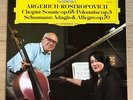 ROSTROPOVICH & ARGERICH sonata, adagio.. CHOPIN SCHUMANN 1stPress DGG MINT