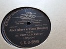 MR EDWARD LLOYD ALICE WHERE ART THOU GRAMOPHONE CONCERT GC-3-2865