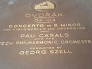 DVORAK CONCERTO IN B MINOR FOR CELLO & ORCHESTRA PAU CASALS HMV DB3288-3292