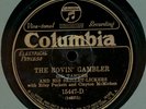Gid Tanner Columbia 15447 E+ country 78 Rovin' Gambler b/w It Ain't Gonna Rain