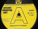 PETULA CLARK - COLOUR MY WORLD  - '66 Mod Beat Soul - UK Pye Promo 45