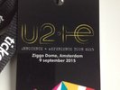 U2 IE TOUR COLLECTORS TICKET A'DAM 9 SEPT 2015 RARE MINT W/LANYARD