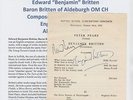 BENJAMIN BRITTEN PETER PEARS CLASSICAL MUSIC OPERA RARE ORIG AUTOGRAPH 1955 PROG