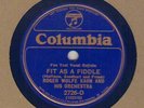 c 78 RPM Roger Wolfe Kahn blue wax Columbia 2726-D in E- Rare