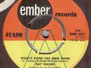 RAY SINGER**WHAT'S DONE HAS BEEN DONE**DEMO**DANCER**EMBER**HEAR IT