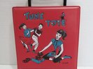 PONYTAIL RED VINYL TUNE TOTE 45 RPM RECORD CARRYING CASE 50's or 60's VINTAGE