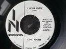 I NEVER KNEW EDDIE FOSTER IN RECORDS WHITE REISSUE NORTHERN SOUL 7 INCH