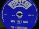 THE CRESCENDOS - NOWS SHES MINE - RARE 1967 NEW ZEALAND GARAGE - ALLIED 45 -